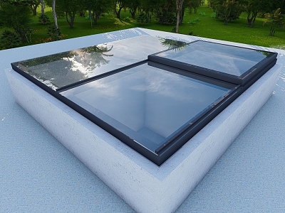 Lighting well translation skylight model