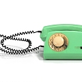 Retro phone dial phone old landline phone 3d model