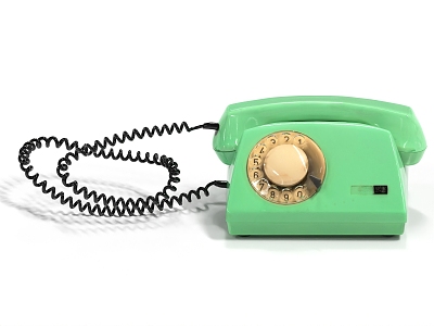 Retro phone dial phone old landline phone 3d model