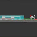 Cartoon Airport Scenario Featuring Building Airplane Parking Area And Vehicles Layout