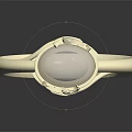 Elegant Gold Fashion Ring With Oval Gemstone And Delicate Carved Patterns For Women Accessories