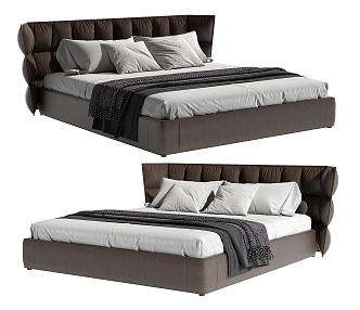 Double bed 3d model