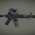 Modern Tactical Rifle Featuring Scope Magazine And Ergonomic Grip Design