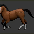 Orange Horse With Gray Mane And Black Tail Running On Gray Background