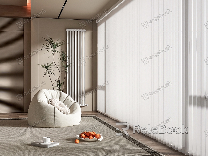 Cream wind balcony dream blinds venetian blinds lazy sofa model