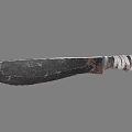 Vintage Knife with Rustic Sharp Blade and Wrapped Handle Design for Outdoor Survival Use