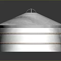 Traditional Yurt Model With White Dome Decorative Door And Rope Details