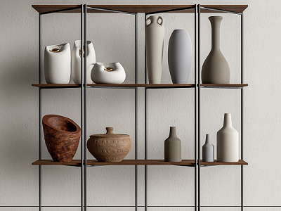 Modern Storage Rack Pottery Storage Rack model