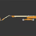Orange Aerial Work Vehicle With Extendable Boom And Mobile Platform For Construction