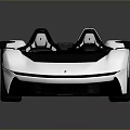 White Modern Convertible Sports Car With Sleek Design Black Wheels And Open Top
