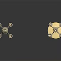 Elegant Golden Candelabras in Different Sizes with Candles on White Surface