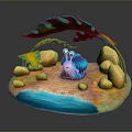Snail Cartoon Snail Small Snail Reptile Cold Blooded Animal Reptile 3d model