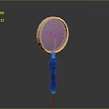 Practical Magnifying Glass With Gold Frame And Blue Handle For Daily Use