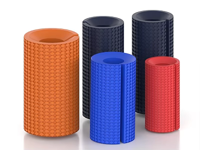 Sports Equipment Multiple Colored Foam Rollers with Textured Surface for Fitness Muscle Recovery 3d model