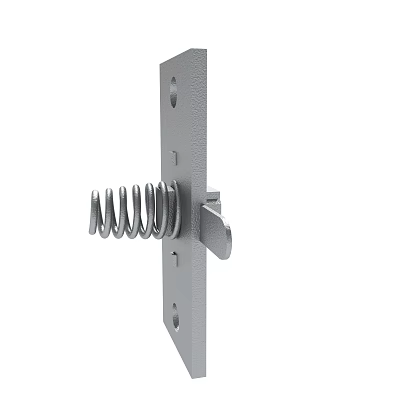 Stainless Steel Metal Plate With Spring Fastener And Mounting Holes Hardware Component 3d model