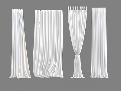 modern gauze curtain pleated curtain model