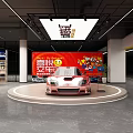 4S Auto Dealership Showroom Displaying Various New Luxury Car Models Indoors