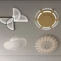 Modern Stylish Ceiling Lights With Various Unique Designs And Decorative Shapes 3d model