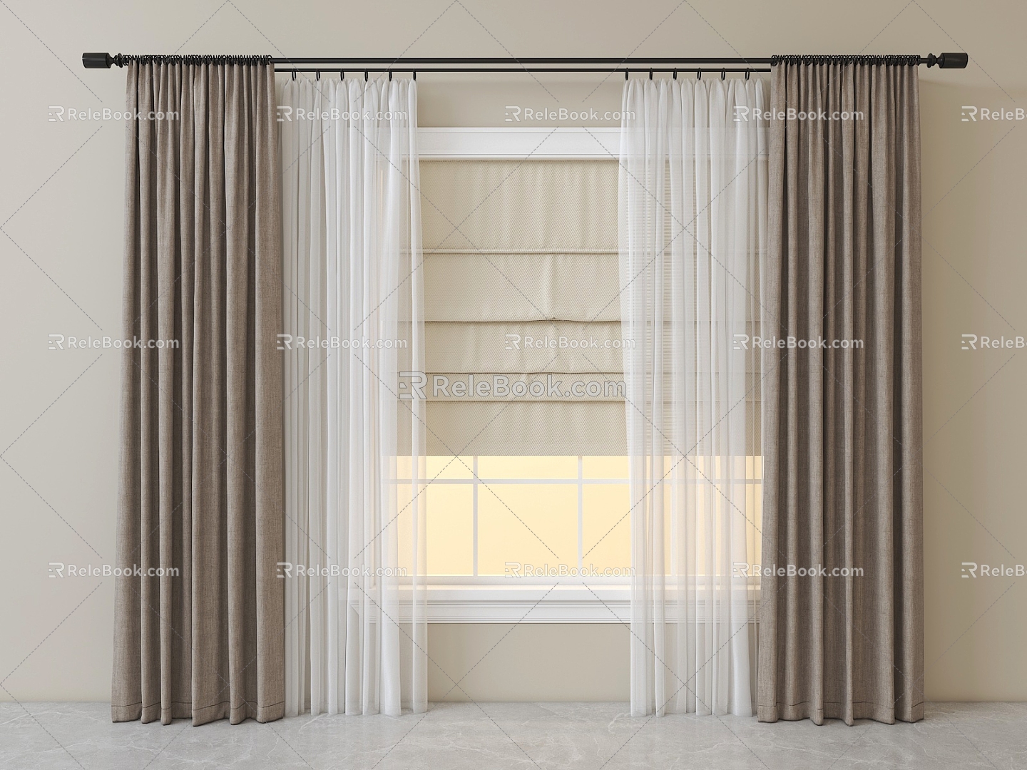 Curtains 3d model