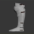 Stylish Silver Metallic Knee High Boots Featuring Armor Style Shiny And Smooth Surface Design