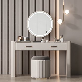 Modern Dressing Table Dressing Table Stool 3d model