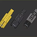Gold Dark Gray Silver Sleek Slotted Metal Brackets For Equipment Installation