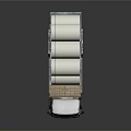 White Flatbed Truck Carrying Multiple Large Paper Rolls On Cargo Bed