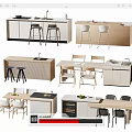 Modern Kitchen Bar Counter Designs With Light Wood Finish And Stools