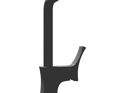 Modern Black Sleek Faucet With Single Lever Minimalist Design And Smooth Lines 3d model
