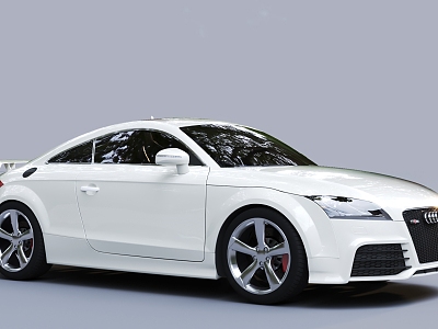 White car Audi TT coupe sports car model