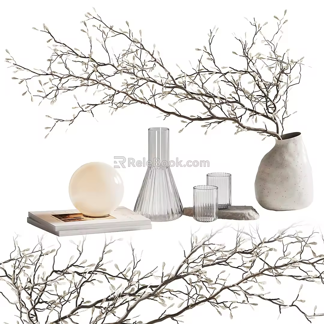 Decorative ornaments combination desktop ornaments 3d model