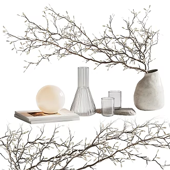 Decorative ornaments combination desktop ornaments 3d model
