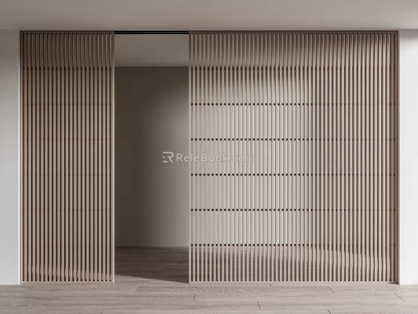 Japanese-style partition screen partition 3d model
