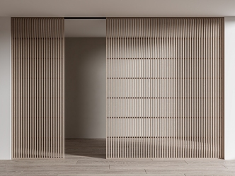 Japanese-style partition screen partition 3d model