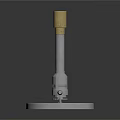 Industrial Metal Equipment With Golden Cylinder Silver Rod And Circular Stand