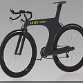 Black LOTUS SPORT Racing Bicycle With Sleek Design And Yellow Wheel Accents
