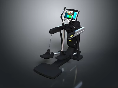 Modern Fitness Equipment With Tablet Display And Ergonomic Design For Workout 3d model