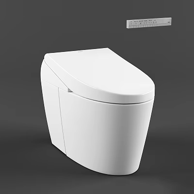 Modern White Sleek One Piece Toilet With Comfortable Seat And Easy To Clean Surface 3d model