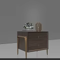 Stylish Bedside Tables With Drawer Design And Decorative Lamp Vase Accents