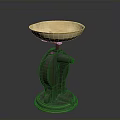 Stylish Household Decorative Metal Bowl With Black Vintage Base Design