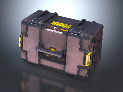 Heavy Duty Professional Hardware Toolbox with Secure Locks and Storage Compartments 3d model