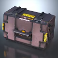 Heavy Duty Professional Hardware Toolbox with Secure Locks and Storage Compartments