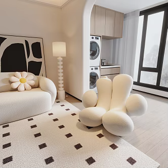 Modern single sofa 3d model