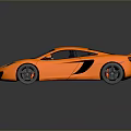 Orange Sports Car With Sleek Aerodynamic Design Black Wheels And Glossy Finish