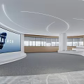 Modern Reception Area Design With Wooden Desk Office Chairs And Bookshelves In Contemporary Office