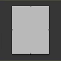 Blank White Display Board With Orange Frame On Dark Reflective Surface