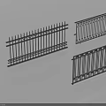 Black Iron Railings With Ornamental Details And Various Decorative Designs