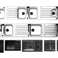 Various Stainless Steel Kitchen Sink Designs With Single Double Bowls And Drainer