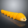 Yellow Caterpillar Shaped Plush Toy as a Cute Household Item for Daily Use
