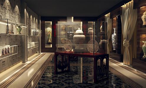 Exhibition Hall Porcelain Exhibition Hall Porcelain Exhibition Museum Cultural Relics Exhibition Hall 3d model